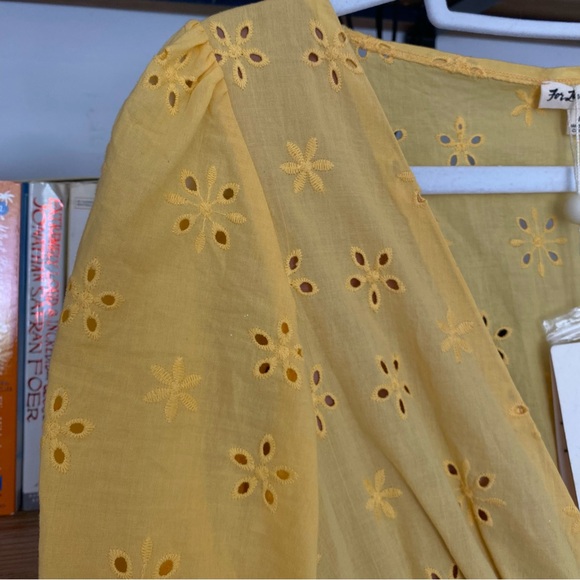 NWT For Love and Lemons - Yellow Spring Eyelet Swing dress - Medium - Picture 8 of 10